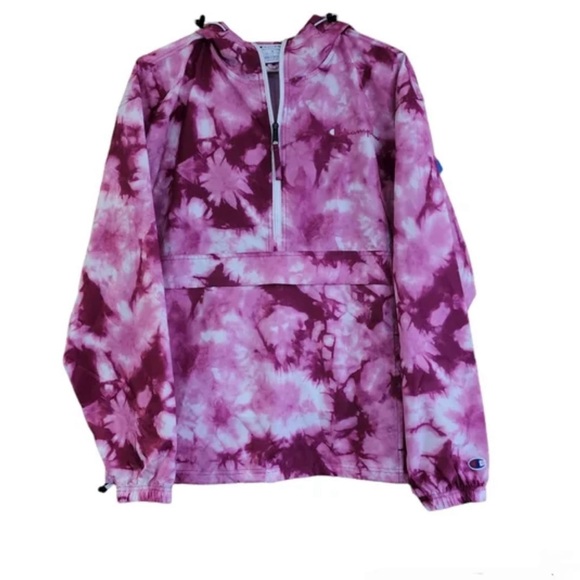 Champion Pink Tie-Dye Hoodie - Picture 1 of 12